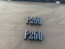 1973-1976 Ford Truck F250 Fender Emblems Trim Badges Pair 73-76 F-250 Free Ship