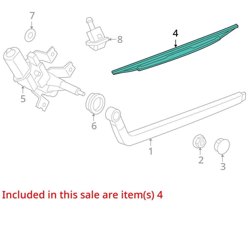 Range Rover Sport 2006-2013 ventana trasera limpiaparabrisas de vidrio OEM NUEVO DKB500710 Foto 3 de 4