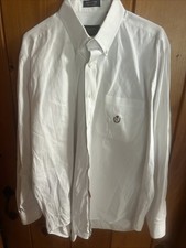 Chaps By Ralph Lauren Long Sleeve White Button Up Shirt w Logo 17 34-35 XL - EUC