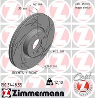 1X Bremsscheibe Black Z Zimmermann 150.3448.55 FüR BMW F15 E71 E70 E72 F85 X6 X5