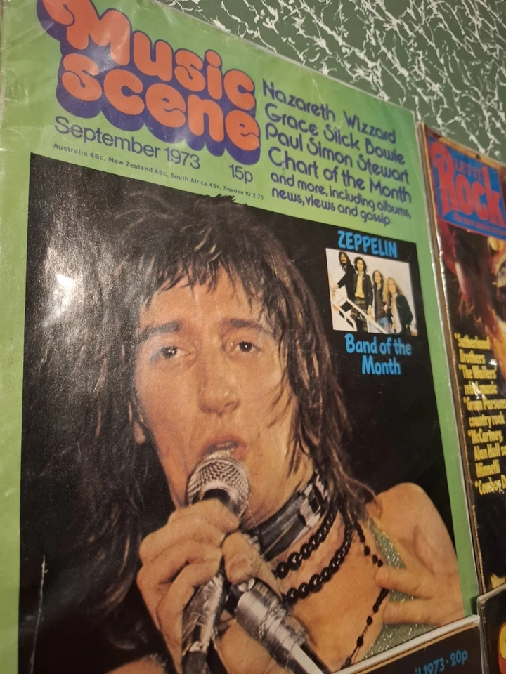 4 x Vintage Music Magazines from 1973 Bowie Led Zepp Rod Status Quo Stones Nme - Image 4 of 4