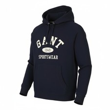Image of GANT Collegiate Sweat Men Hoodie L Blue Kangaroo