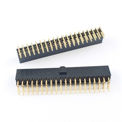 2Pcs 2.54mm Pitch 2x20 40 Pin Right Angle Female Header Strip Polarizing Key *pt