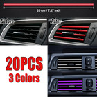 20Pcs Air Outlet Decoration Stripes Cover Car Accessories for Air Conditioner