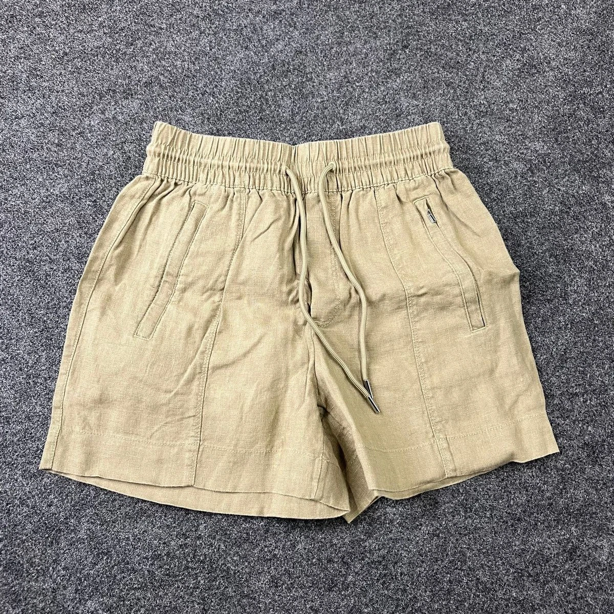 ATHLET Retreat Linen Mid Rise 4" Short Women's Size US 2XS Olive