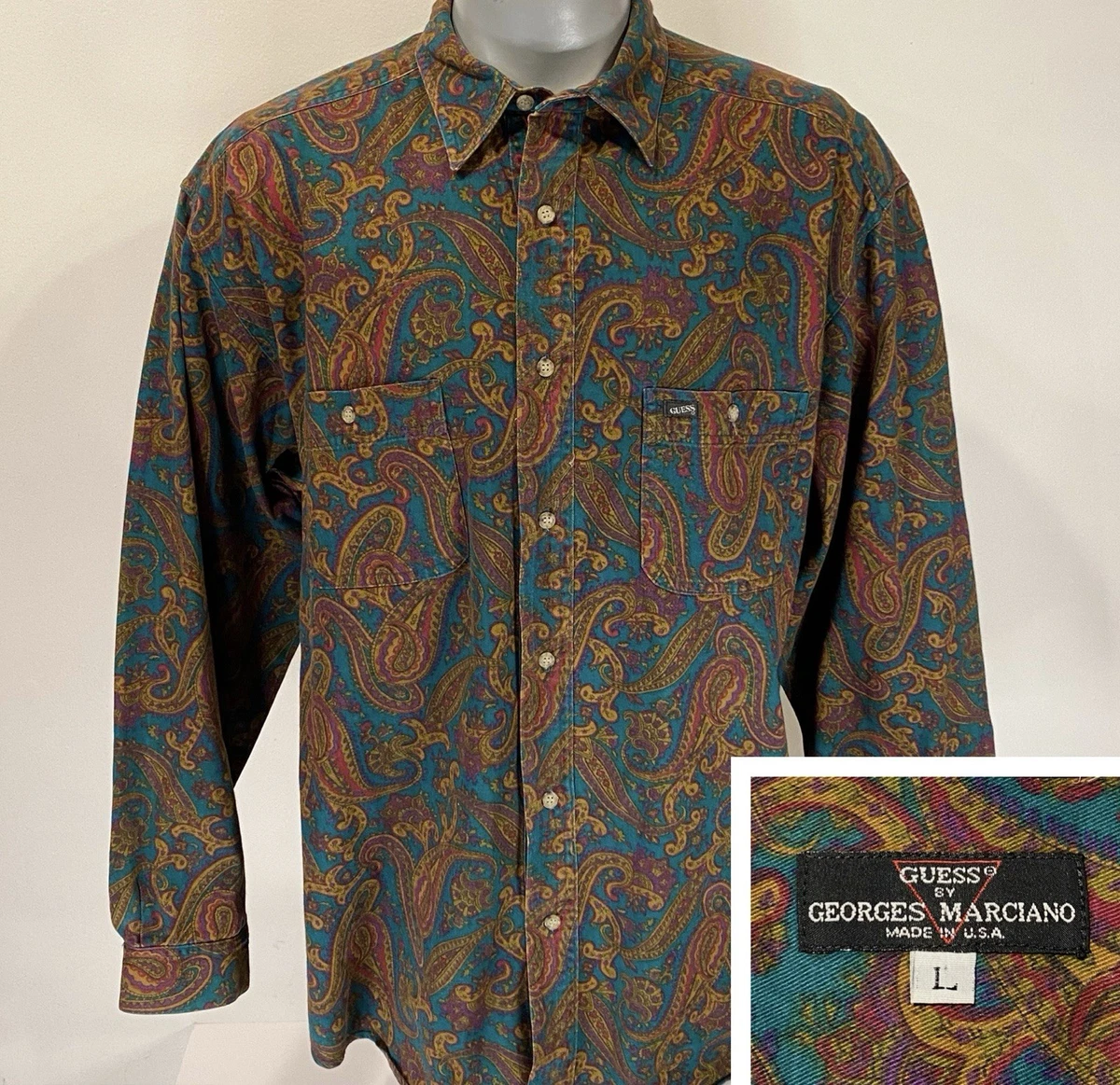 Vintage Paisley In Men's Casual Shirts for sale - eBay