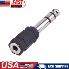 3.5mm Female to 6.35mm Male Stereo Headphone Audio Adaptor Microphone Connector