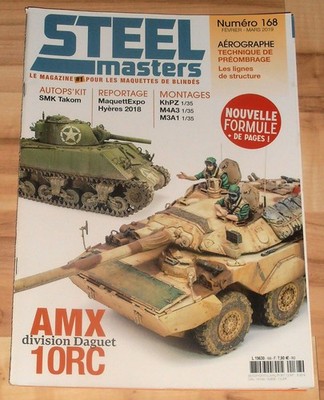 HEFT STEEL MASTERS  N° 168 --  AMX 10RC  / M4A3 SHERMAN 105MM  / ...