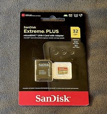 SanDisk Extreme Plus 32GB Micro SD Card - Up To 100MB/s Read/90MB/s Write