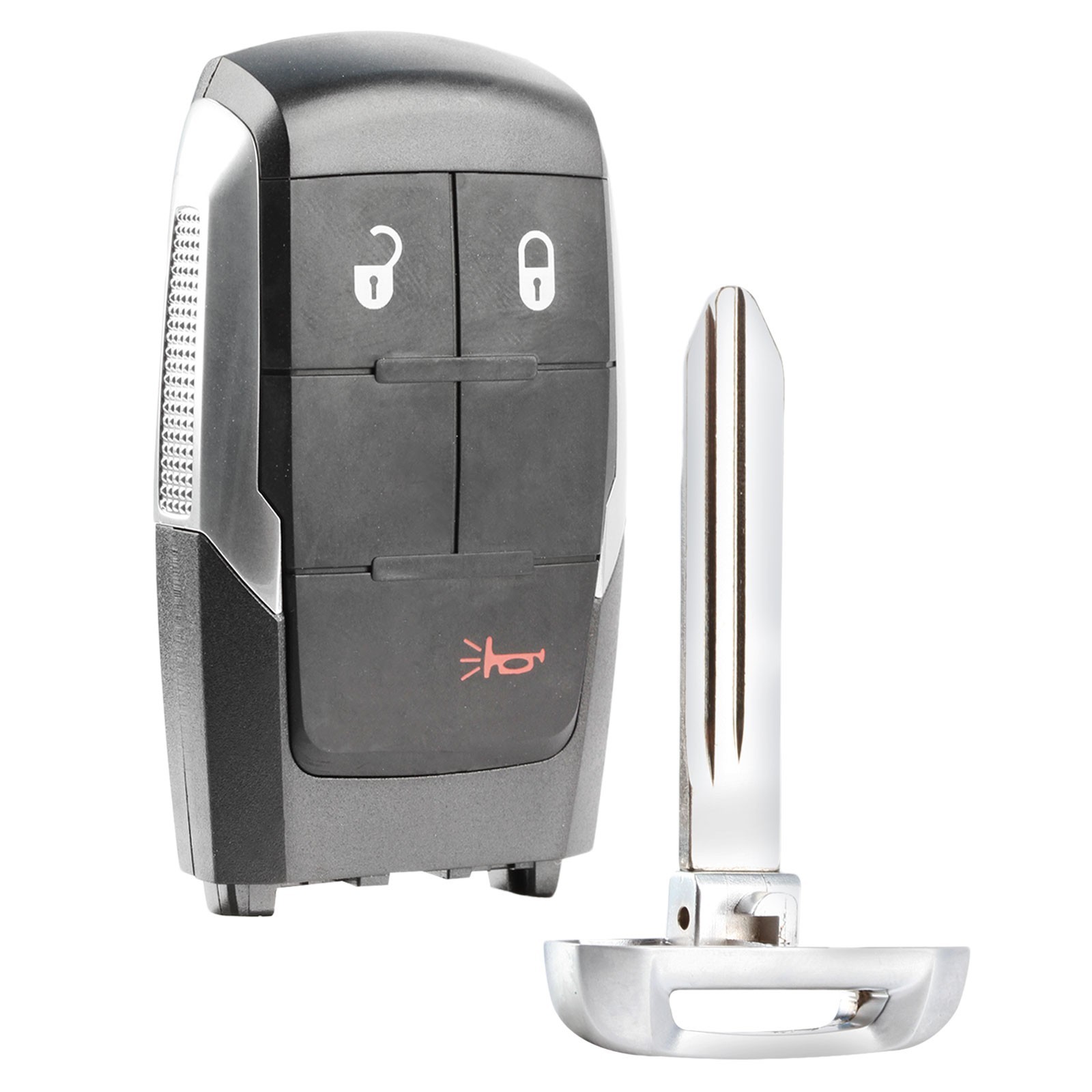 Remote Keyless Entry Smart Fob Uncut Blade Replacement For Ram 3b (GQ4-76T)