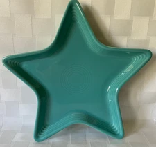 Retired FIESTA Star 9" Snack Plate TURQUOISE Beach Coastal Celestial Patriotic C