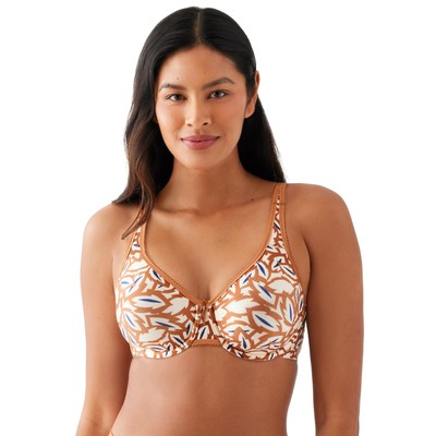 Wacoal Basic Beauty Unlined Full Figure Underwire Bra, Etched Leaves 38DD