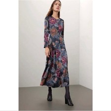 Farm Rio Blue Floral Gorgeous Midi Maxi Dress