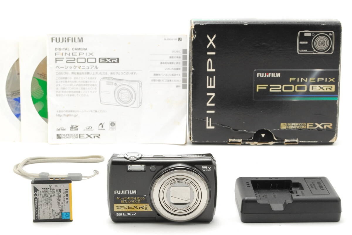 【動作確認済】FUJIFILM FinePix F200EXRコンデジ 付属品付 ◇ 富士フイルム FinePix F200EXR/箱・付属品あり 中古 Fujifilm