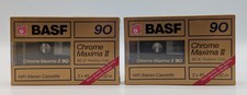 Lot of 2 BASF Chrome Super II 90 HiFi Stereo Cassette Tapes NEW SEALED