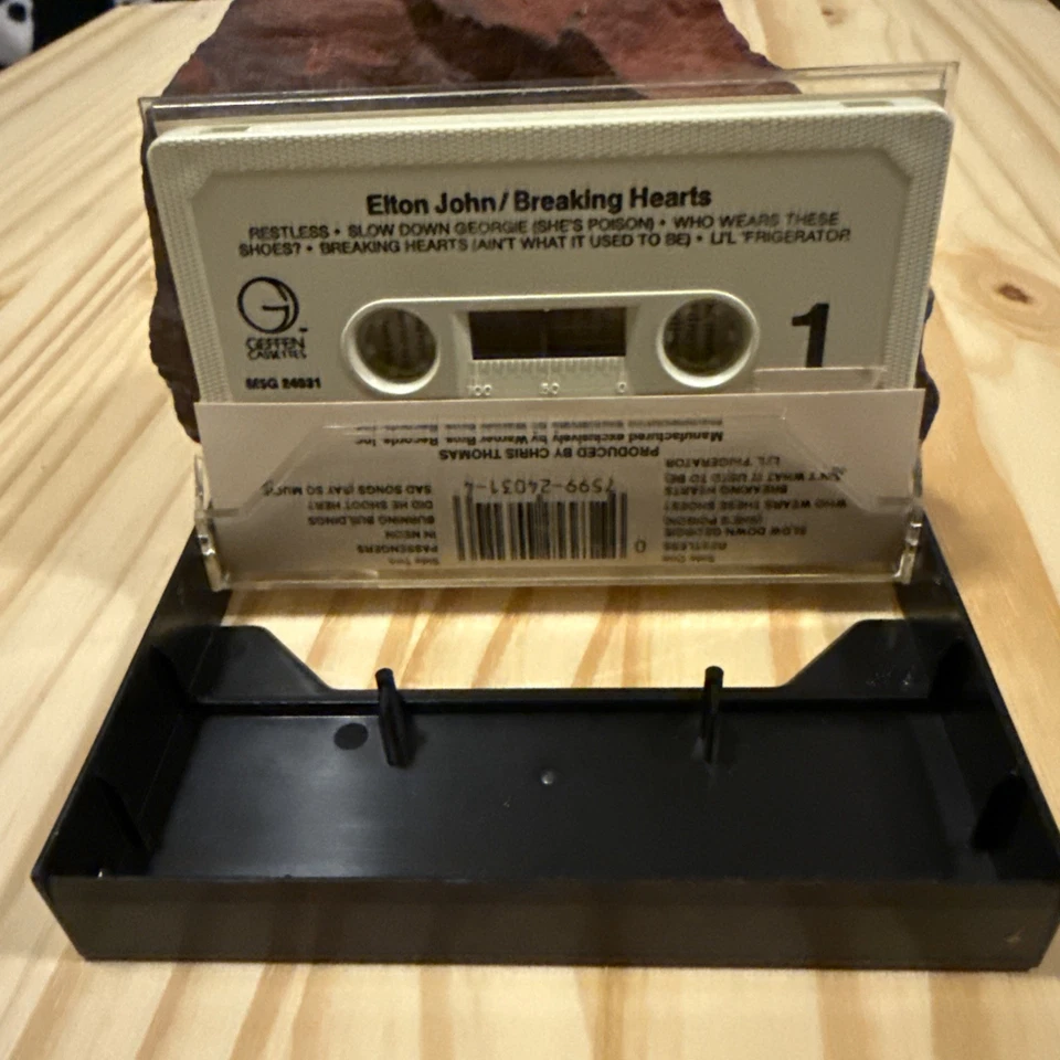 Elton John Breaking Hearts Cassette Tape 1984 Geffen Records NM - Image 4 of 4