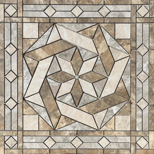 32" x 32" Tile Medallion Deco Mosaic Accent - Happy Floors Sonoma series