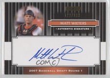 2008 Razor Signature Series Black 122/199 Matt Wieters #154 Auto 00q8