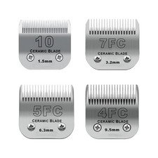Size 10/7FC/5FC/4FC Detachable Pet Dog Grooming Clipper Ceramic Blades Set,wi...