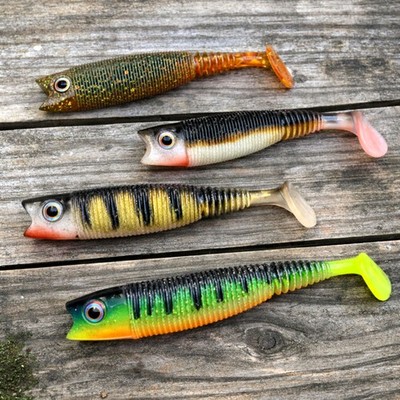 Quantum 6g 9cm Wackelarsch Gummifisch 4 Stk sinkend Finesse Shad Raubfischköder