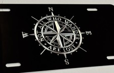 Not All Who Wander Compass Car Tag Diamond Et...