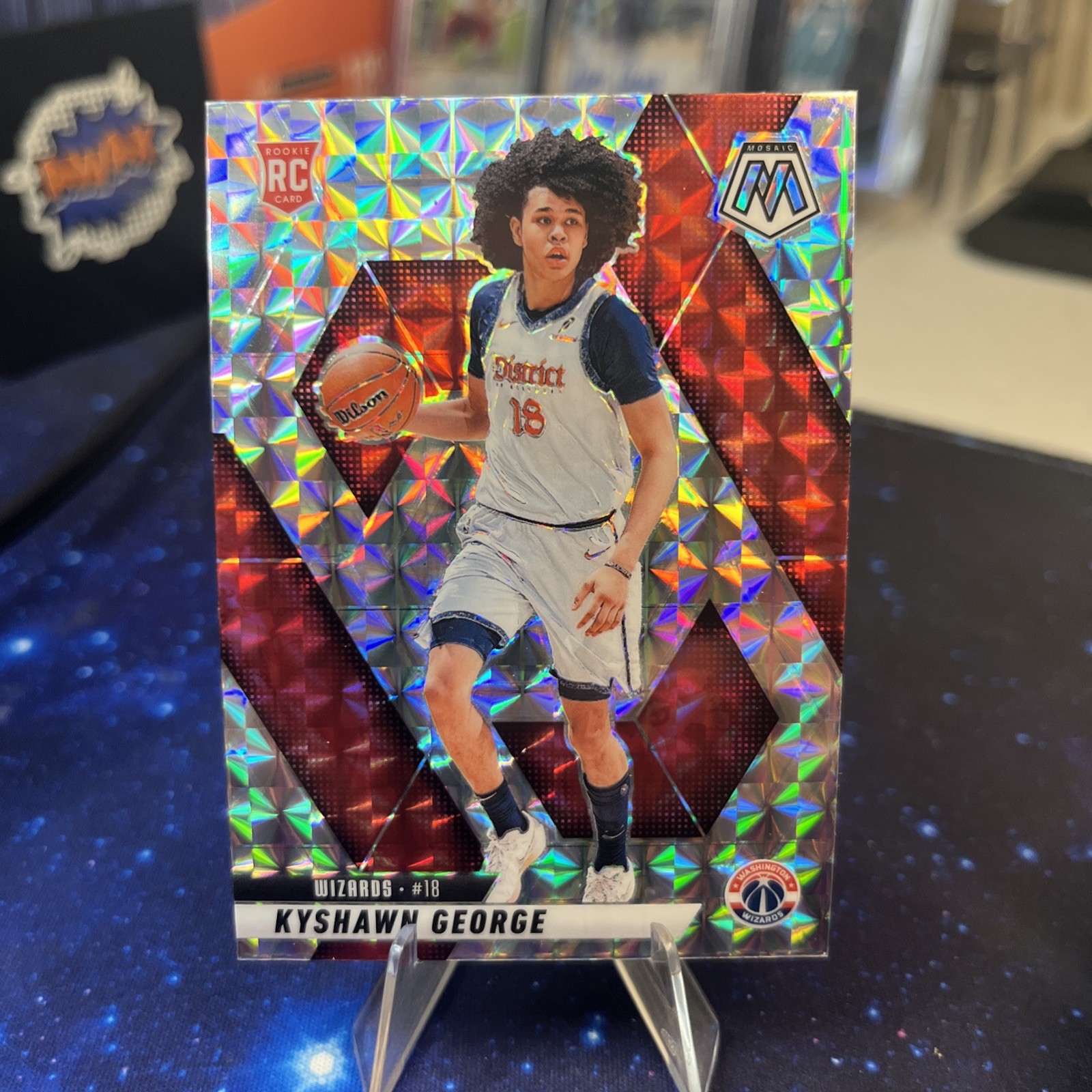 2024-25 Panini Mosaic - Rookies Kyshawn George #247 Mosaic Prizm (RC)