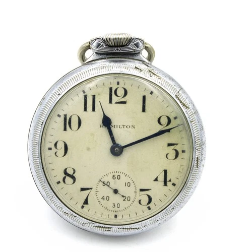 Antique Hamilton Railroad Grade Model 1 21j Adjusted 18S Pocket Watch #WB4027-2