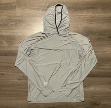 NRS Silkweight Hoodie Men’s Size Medium Gray Performance UPF 50 Fish Boat