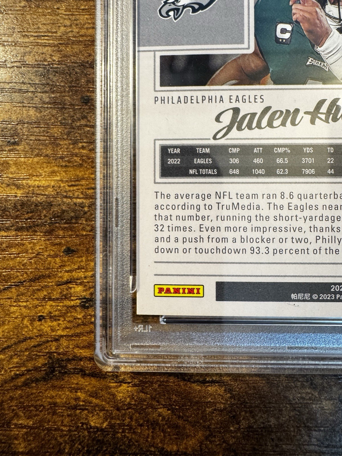 2023 Panini Luminance - Jalen Hurts #54 - Gold Parallel /250 - PSA 10 - Low POP view 12