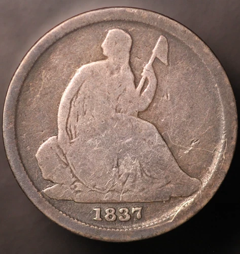 1873 SEATED LIBERTY DIME  | FRESH FROM AN OLD COLLECTION | LOT BB-788