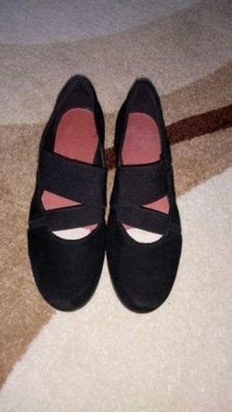 Women Clarks Loafers Black Suede 38 #7BB8