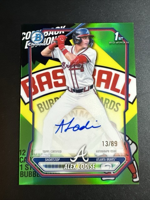 2020 Bowman Chrome Baseball Alex Lodise Packfractor Auto /89 #CPA-ALO Braves