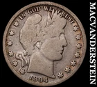 1894 Silver Barber Half Dollar-Semi Key Better Date No Reserve #i4599