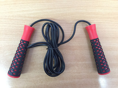 Gymstick Unisex FightBack Speed Rope Springseil, Schwarz/Rot One size