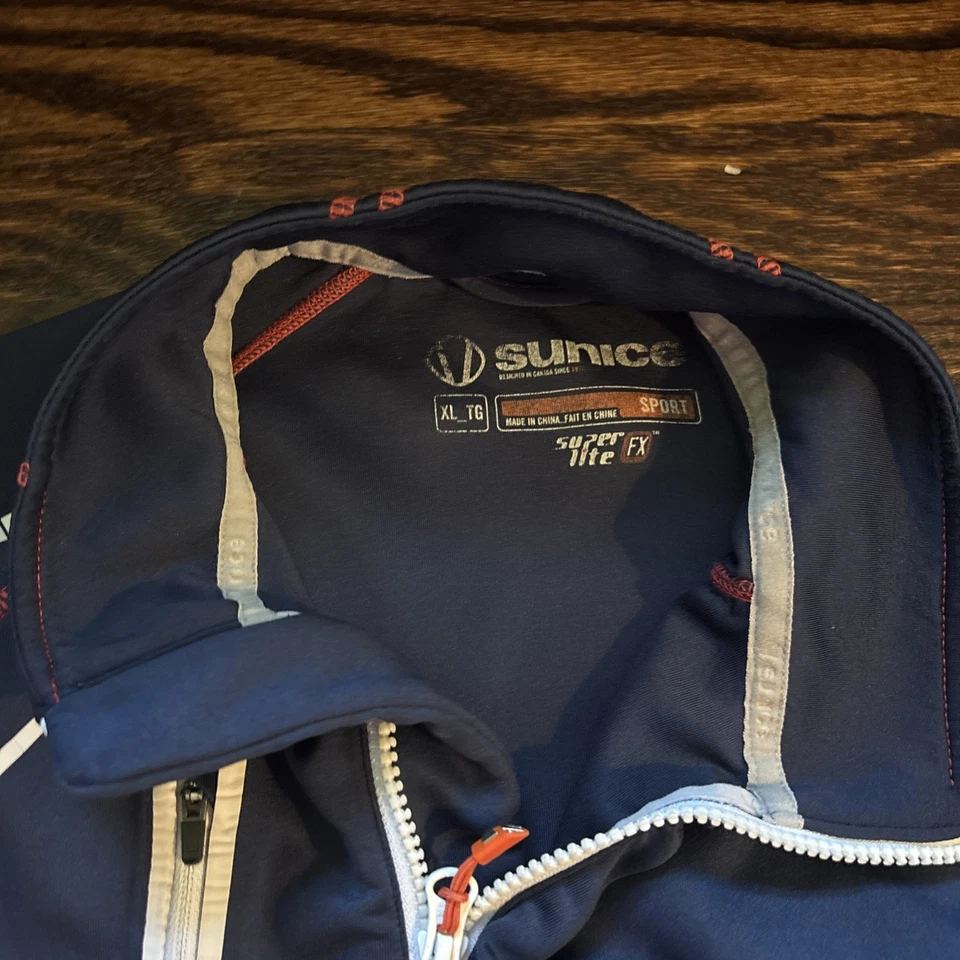 Pullover de golf Sunice Sport para hombre Super Lite FX 1/4 cremallera logotipo talla XL Foto 2 de 2