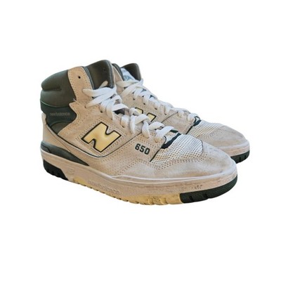 New Balance 650 High Olive Green Cream Off White Mens 7.5 Suede BB650RVG