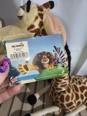 Madagaskar Melman Giraffe Plüsch Hamleys Stofftier David Schwimmer