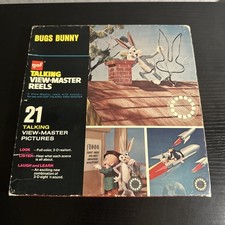 Vintage Talking View Master Bugs Bunny 3 Reels GAF 1973 Slip Case Booklet