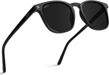 WMP Eyewear - Men'S Polarized Modern Rounded Square Sunglasses