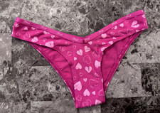 NWT VICTORIA'S SECRET PINK BROKEN HEART LOGO BAND V STYLE TANGA CHEEKY PANTIES