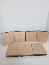 Block Numbers AccuCut Lot Ellison Educational 4" Wooden Dies # 0 1 2 3 5 8 6/9