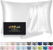 Silk Pillowcase for Hair and Skin, Mulberry Silk Pillow Cases Standard Size, ant