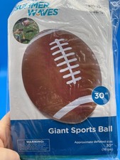 Summer Waves Giant Inflatable Football 30 Inch Outdoor Sports Ball Toy