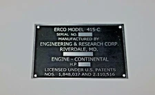 ERCO Model 415-C, Date Plate, Ercoupe