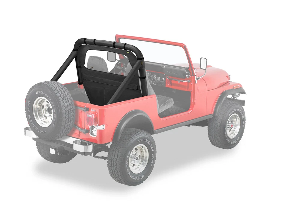 Bestop 80028-15 Black Denim Windjammer for 80-95 Jeep CJ5/CJ7/CJ8, Wrangler YJ - Imagem 2 de 4