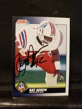 1991 Score #539 Ray Agnew Patriots Football Signed Autograph (O80)