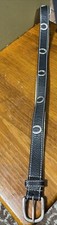 Vintage Genuine Leather Belt Size 34 W/Horseshoe Links Western Dressage. T