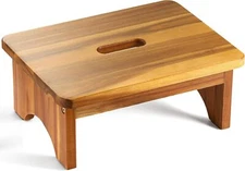 Wooden Step Stool, 550-pound Wooden Side Step Stool