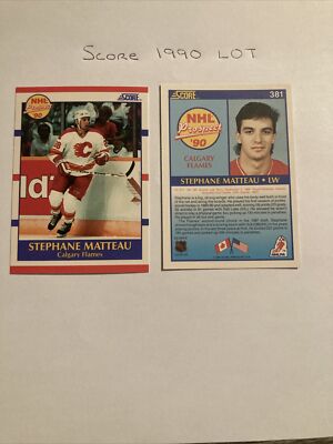 1990-91 Score Hockey #381 Stephane Matteau RC X2 cards