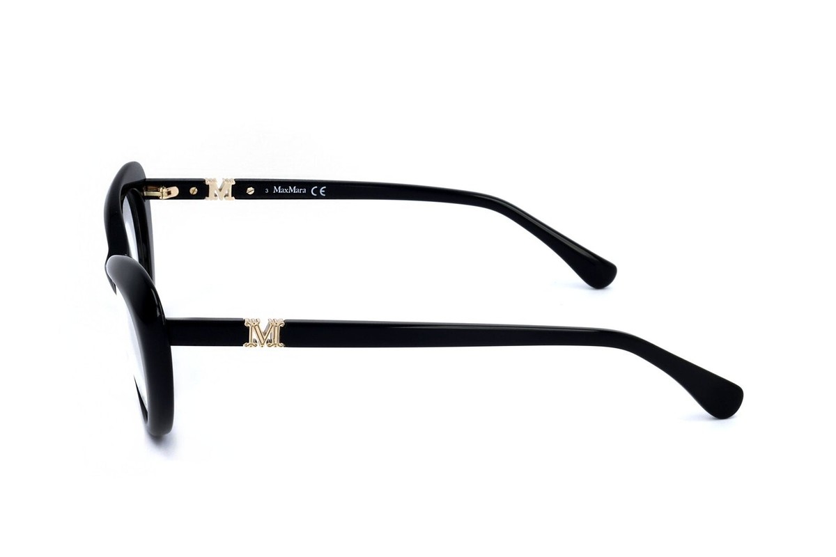 MAXMARA キャットアイフレームメガネ MM5051 001 Max Mara MM5051 001 Black Plastic Cat Eye Optic Eyeglasses